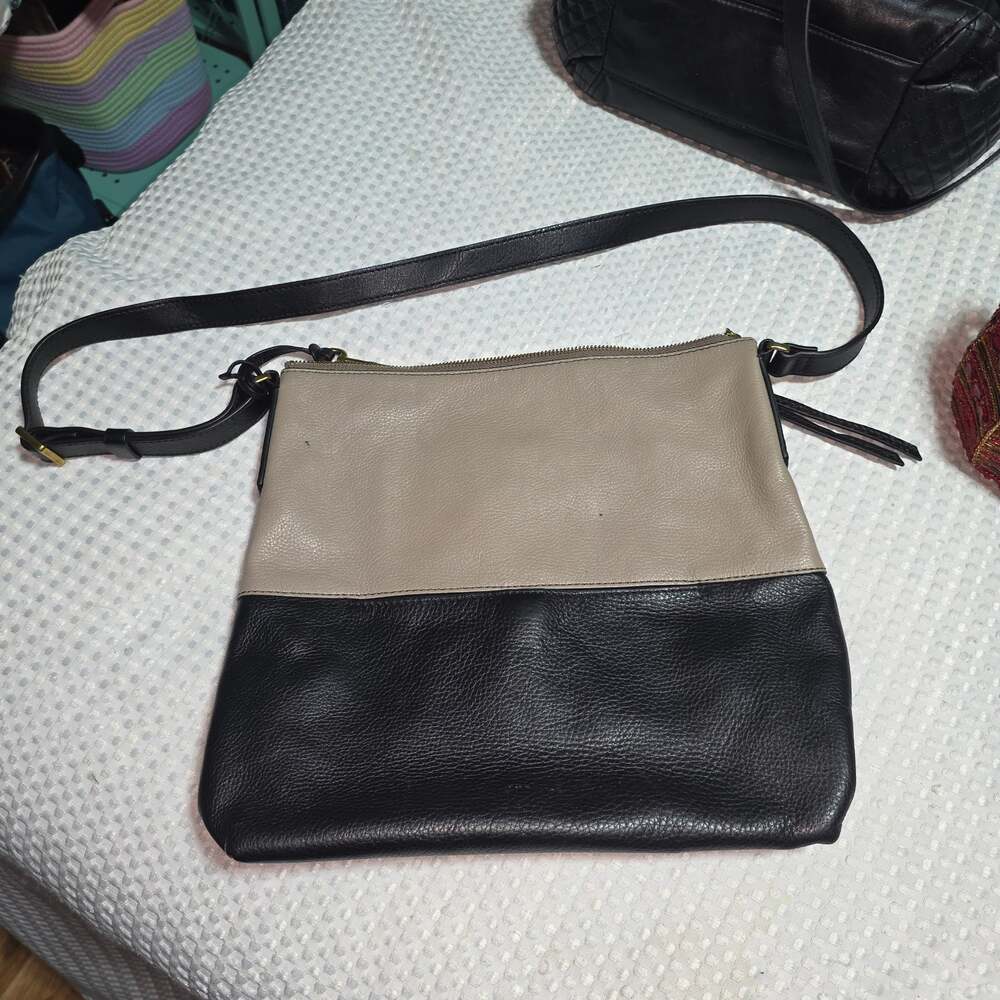 FOSSIL CHAROLOTTE COLOR BLOCK CROSSBODY BAG LEATHER